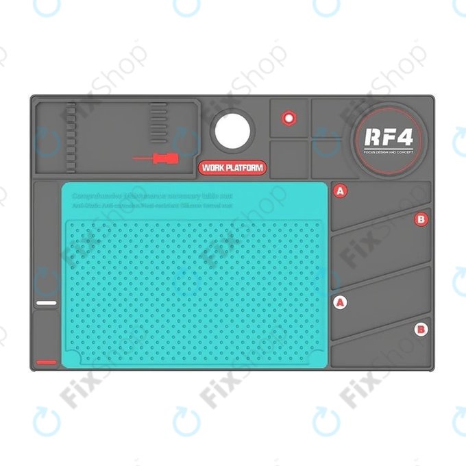 Refox RF4 Plate-forme de travail - Tapis antistatique résistant à la chaleur ESD