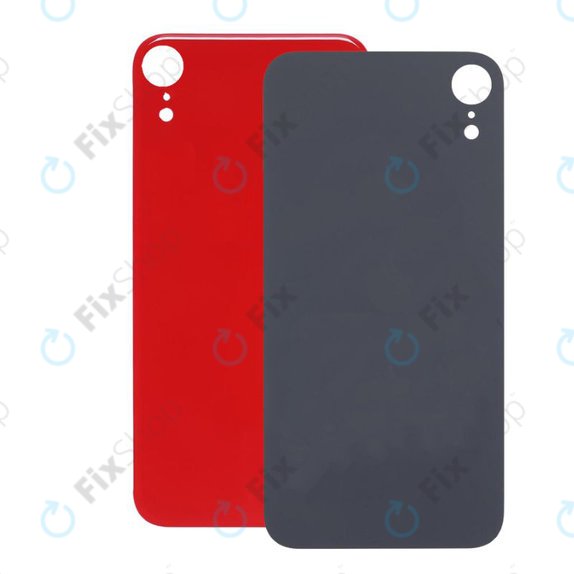 Apple iPhone XR - Verre du boîtier arrière avec plus grand trou pour la caméra (rouge)