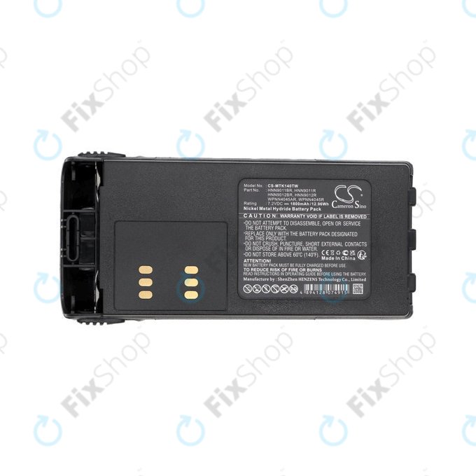 Batterie pour Motorola GP1280, GP140, GP320, GP540, HT1200, MTX850, Pro5150, 1800mAh, Ni-MH, 7.2V, HNN9011BR, HQ