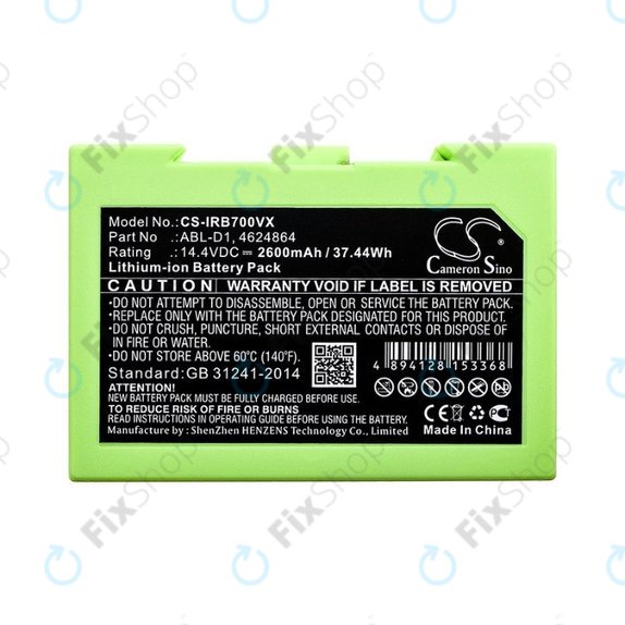 iRobot Roomba e-series, i-series - Batterie ABL-D1, 4624864, ABL-D2 2600mAh HQ