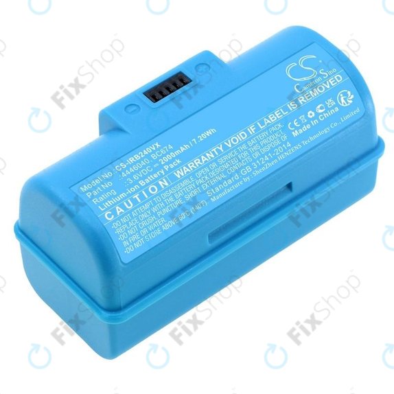 iRobot Braava Jet 240, 241, 244, 245, Mopping Robot - Batterie 4446040, BC674 Li-Ion 3.6V 2000mAh HQ