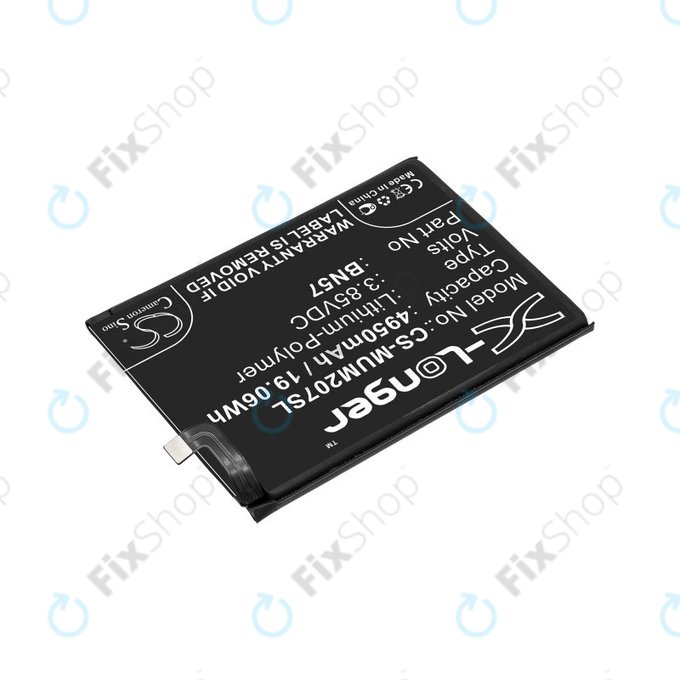 Batterie pour Xiaomi Poco X3 NFC M2107J20CG, 4950mAh, Li-Pol, 3.85 V, BN57, HQ