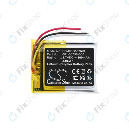 Batterie pour GoPro Hero 4 Session, Hero 5 Session, 800mAh, Li-Pol, 3.7V, 601-06750-000, HQ