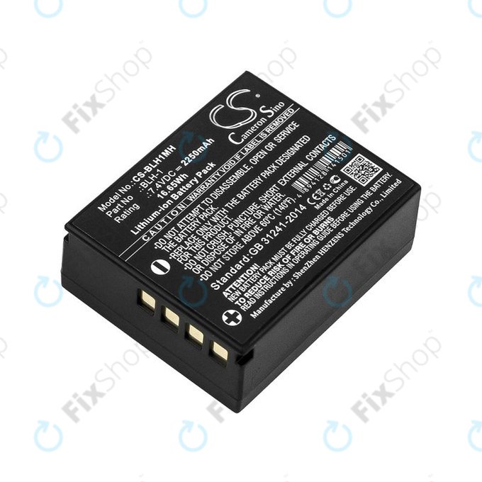 Batterie pour Olympus E-M1, 2250mAh, Li-Ion, 7.4V, BLH-1, HQ