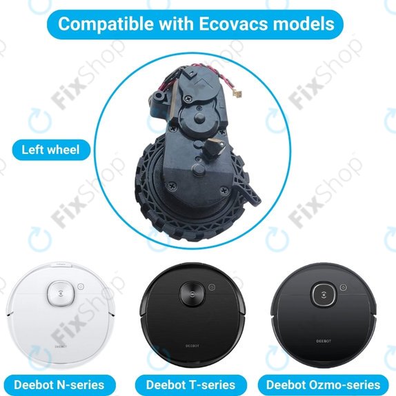 Ecovacs Deebot N-series, T-series, Ozmo-series - Roue avec moteur (gauche)