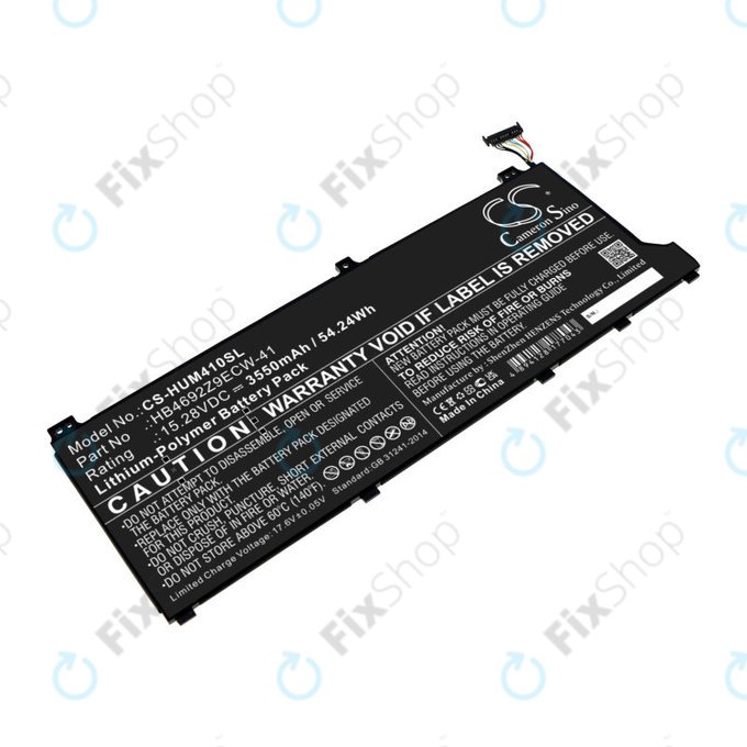 Batterie pour Honor MagicBook 14, Huawei MateBook D14, MediaPad D14, MagicBook 14, 3550mAh, Li-Pol, 15.28V, HB4692Z9ECW-41, HQ