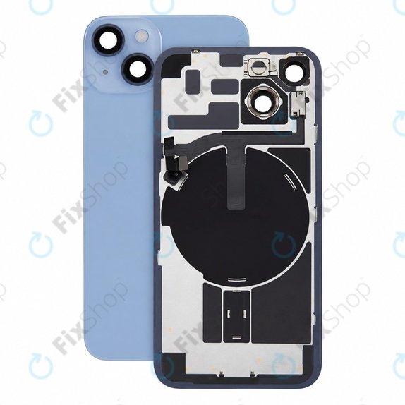 Verre de coque arrière pour iPhone 14, Blue, Pulled A