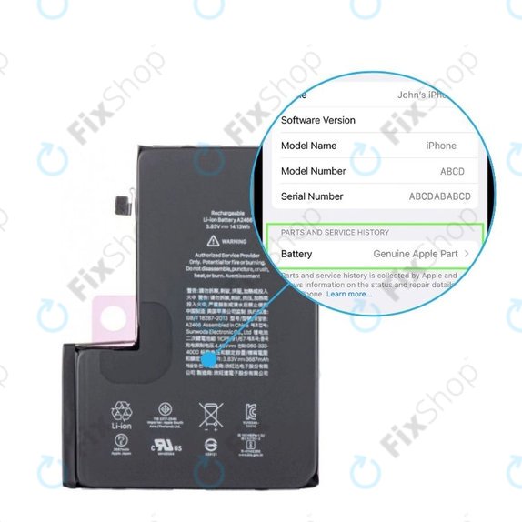 Baterije pour iPhone 12 Pro Max | 661-18428 | 3687mAh | Genuine Apple