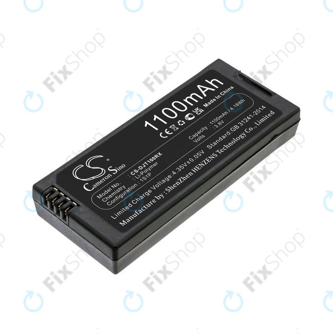 Batterie pour DJI Tello, 1100mAh, Li-Pol, 3.8V, T01, HQ
