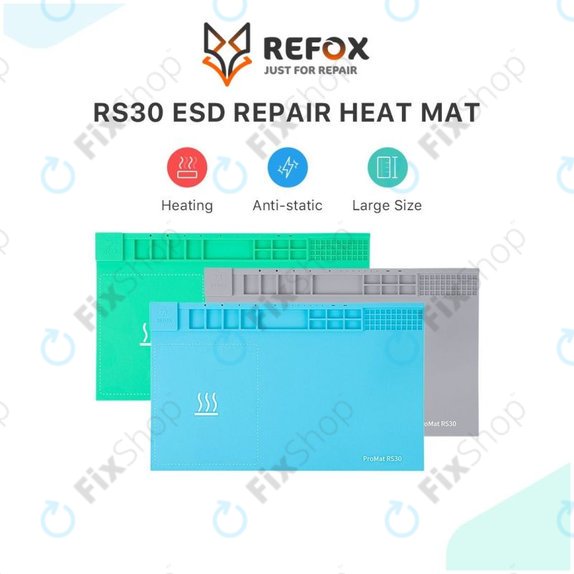 Refox ProMat RS30 - Coussin chauffant de réparation ESD - 45 x 28 cm