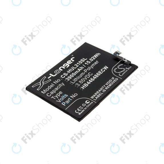 Batterie pour Huawei P Smart Pro 2019, 3900mAh, Li-Pol, 3.85V, HB446486ECW, HQ