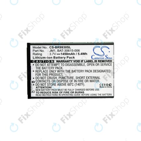 Blackberry Bold 9790 - Batterie BAT-30615-006 1450mAh HQ