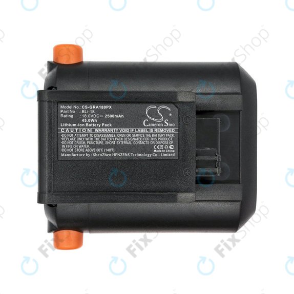 Batterie pour Gardena Accu Hedge, Accujet, Comfortcut Li-18, Easycut, Trimmer Easycut Li-18, 2500mAh, Li-Ion, 18V, BLi-18, HQ