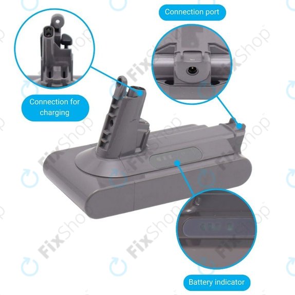 Dyson V10 - Batterie 969352-02, SV12, 206340 Li-Ion 25.2V 3000mAh