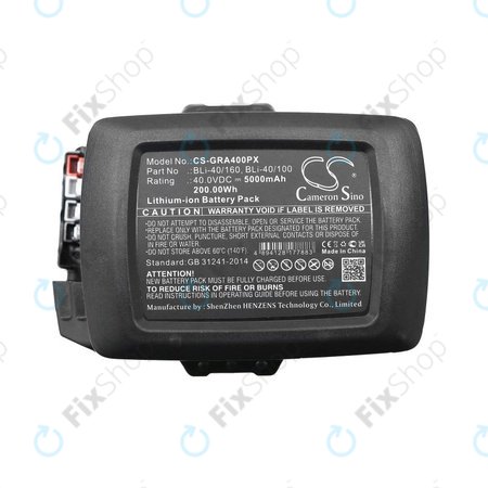 Batterie pour Gardena Powercut Li40/30, Powermax Li-40/41, 5000mAh, Li-Ion, 40V, BLi-40/160, BLi-40/100, HQ