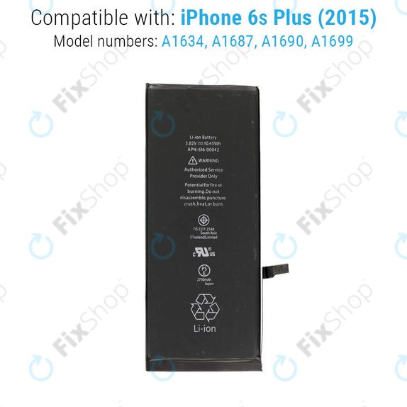 Batterie pour iPhone 6S Plus, 2750mAh