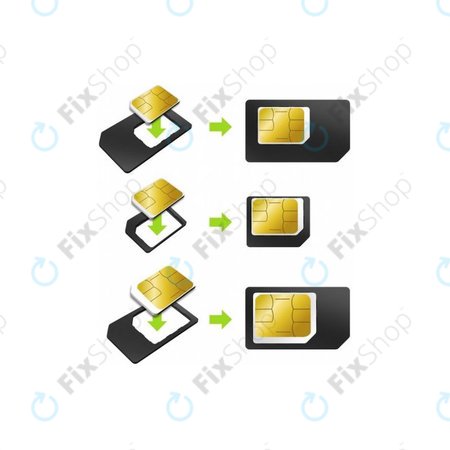 Adaptateur SIM 3en1 (NanoSIM, MicroSIM, MiniSIM) + Ouvre-prise SIM