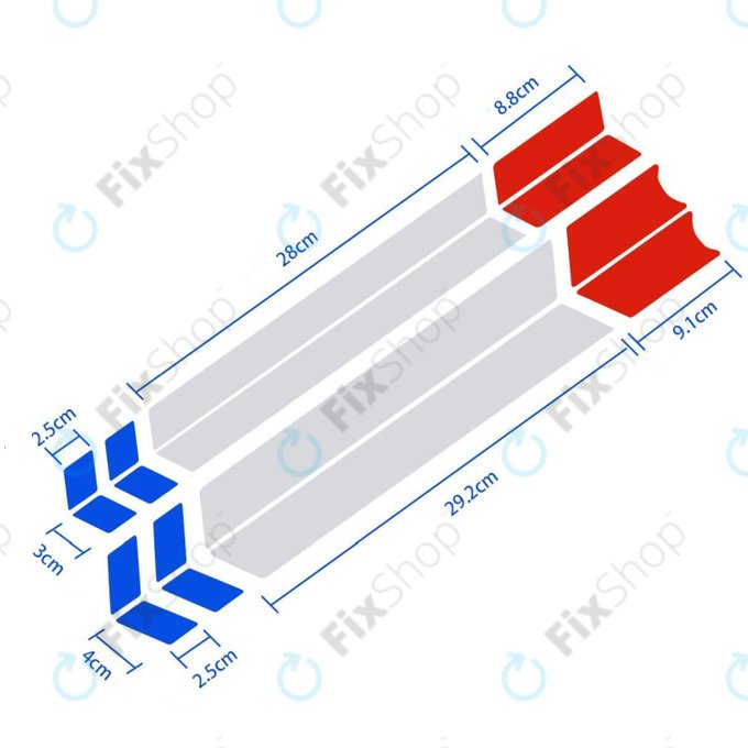 Xiaomi Mi Electric Scooter 1S, 2 M365, Essential, Pro, Pro 2 - Autocollants Réfléchissants (A)