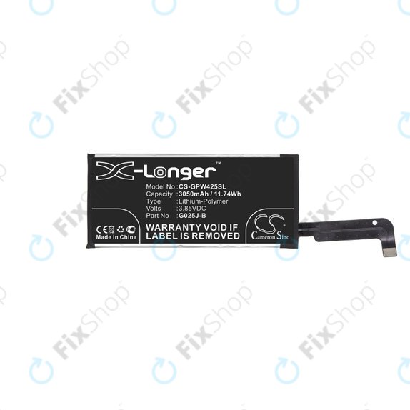 Batterie pour Google Pixel 4a 4G, 3050mAh, Li-Pol, 3.85 V, G025J-B, HQ