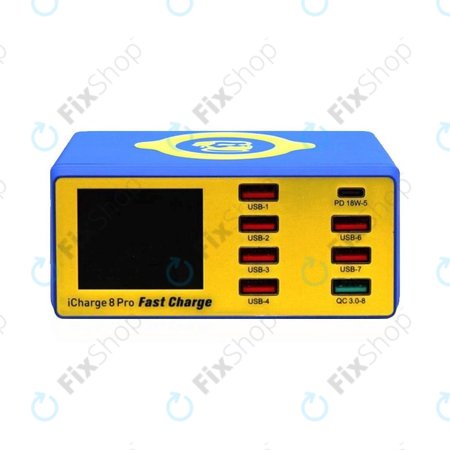 Mechanic iCharge 8 Pro - Station de recharge USB USB-C, USB 3.0 et chargeur sans fil