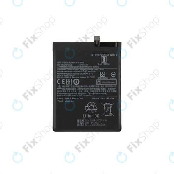 Xiaomi Mi 10T 5G, Mi 10T Pro 5G - Batterie BM53 5000mAh