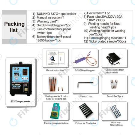 Sunkko 737G+ - Machine à souder par points (4,3 kW)