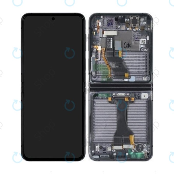 Samsung Galaxy Z Flip 5 F731B - Écran LCD + Ecran Tactile + Cadre (Graphite) OLED