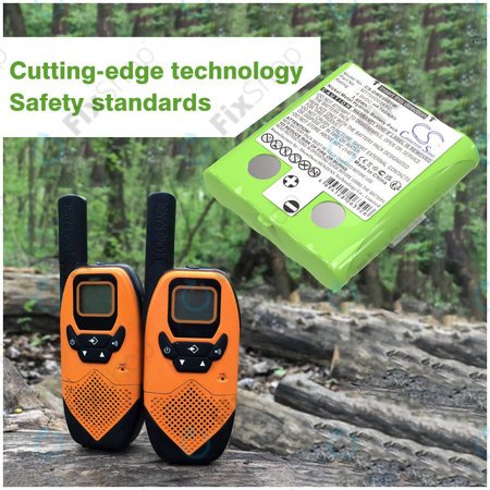 Batterie pour Detewe Outdoor Pmr a Simvalley, 700mAh, Ni-MH, 4.8V, MT700D03XXC, HQ