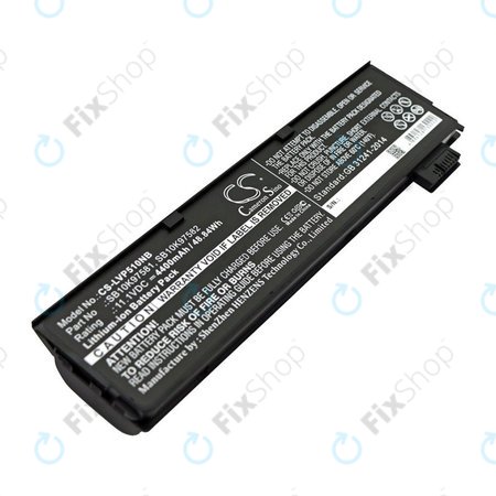 Batterie pour Lenovo ThinkPad P51, T470, T570, 4400mAh, Li-Ion, 11.1V, SB10K97581, HQ