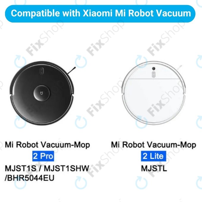 Kit de pièces de rechange pour Xiaomi Mi Robot Vacuum Mop 2 Pro, 2 Lite (2x Brosse principale, 4x Filtre, 4x Brosse latérale)