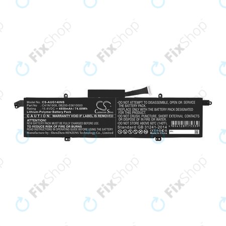 Batterie pour Asus ROG Zephyrus G14 Ga401, 4850mAh, Li-Pol, 15.4V, C41N1908, HQ