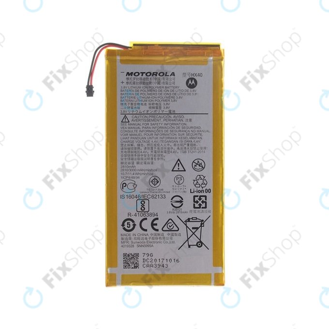 Motorola Moto X4 XT1900 - Batterie HX40 3000mAh - SNN5995A Genuine Service Pack