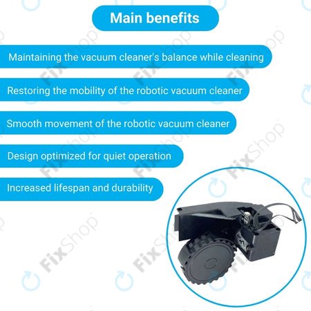 Roidmi EVE Plus - Roue avec moteur (droite) (Noir)