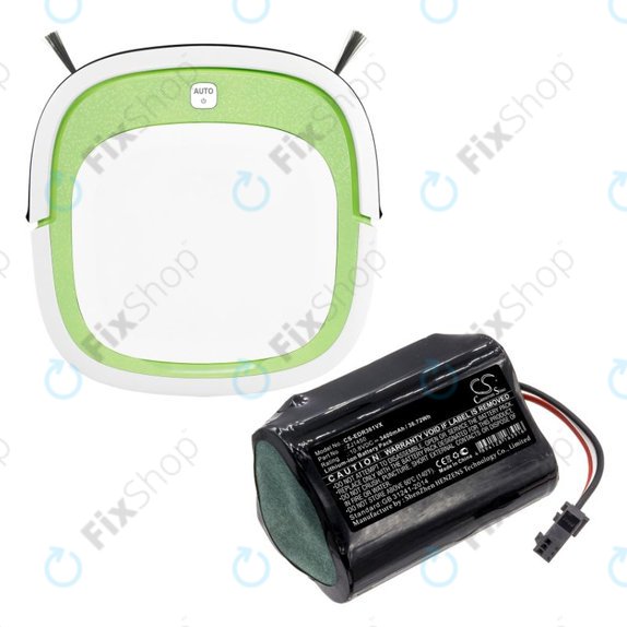 Batterie pour Ecovacs Deebot Slim, D36, 3400mAh, Li-Ion, 10.8V, ZJ1450, HQ