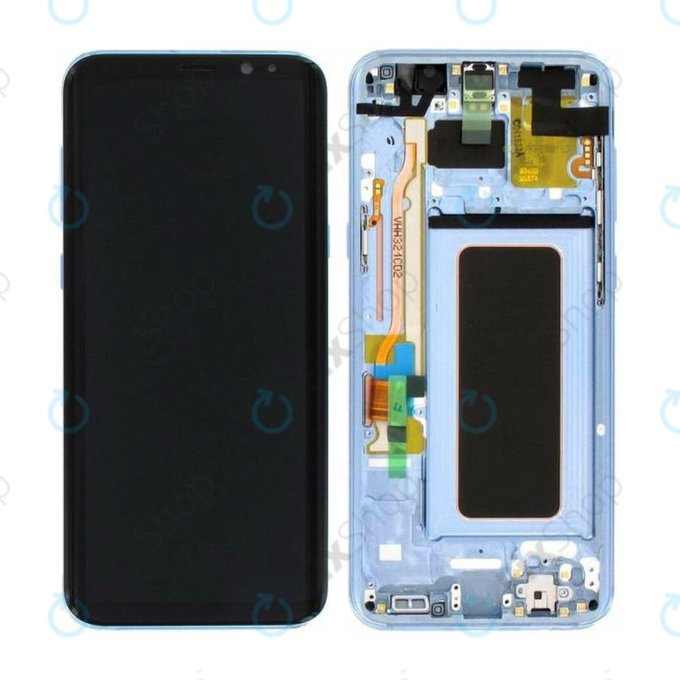 Samsung Galaxy S8 Plus G955F - Ecran LCD + Ecran Tactile + Cadre (Bleu Corail) - GH97-20470D, GH97-20564D, GH97-20565D Genuine Service Pack