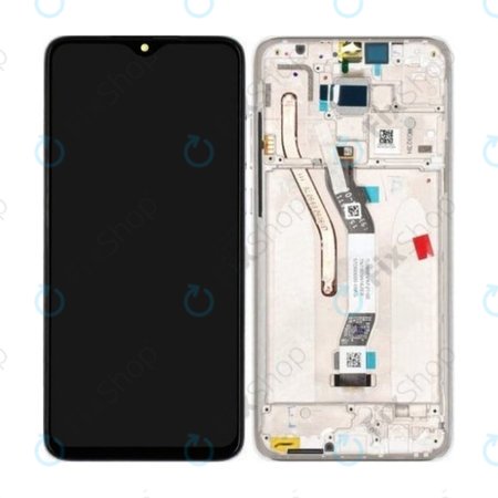 Xiaomi Redmi Note 8 Pro - Écran LCD + Ecran Tactile + Cadre (Blanc Perle) - 56000300G700 Genuine Service Pack