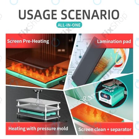 Nasan - Tapis chauffant compact pour démontage d'écrans LCD