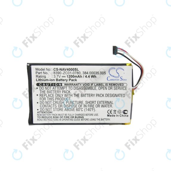 Batterie pour Navigon 40 Easy, Plus, Premium, 1200mAh, Li-Pol, 3.7V, 8390-ZC01-0780, HQ
