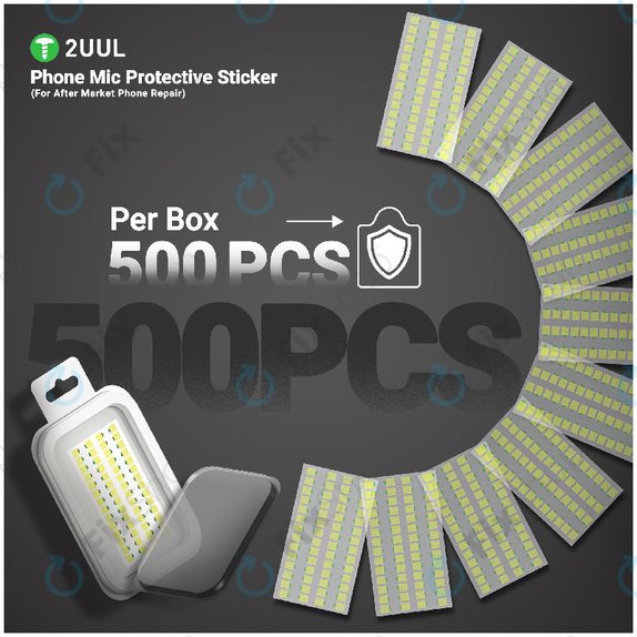 Autocollants de protection pour microphone de téléphone, 2UUL DA32, 500 pcs/pack
