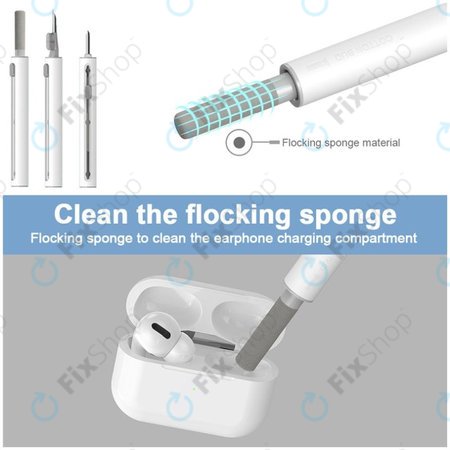 Stylo nettoyant pour le nettoyage des téléphones et des écouteurs (blanc)