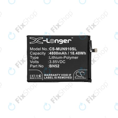 Xiaomi Redmi Note 9 Pro - Batterie BN52 4800mAh HQ