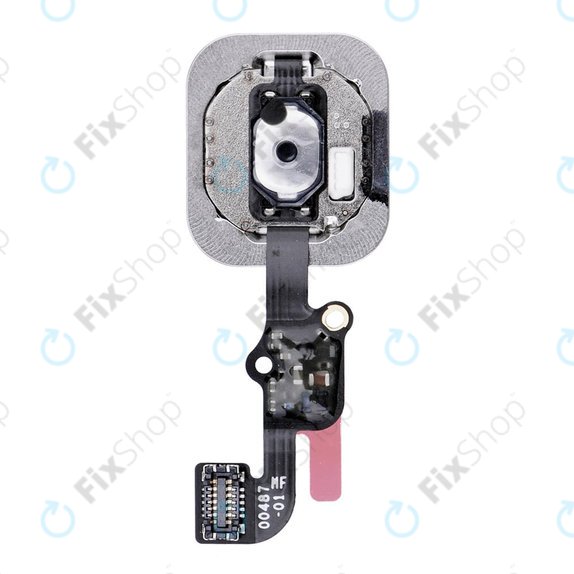 Apple iPhone 6S, 6S Plus - Bouton Home + Câble Flex (Argent)