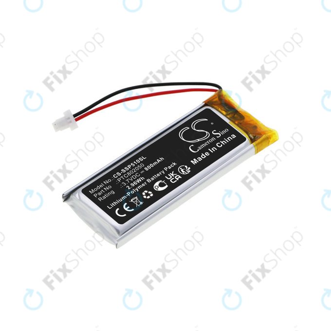 Batterie pour Sena Gt-Air II, J-Cruise II, Shoei Neotec II, SRL-01, SRL2, 800mAh, Li-Pol, 3.7V, PTC802050, HQ