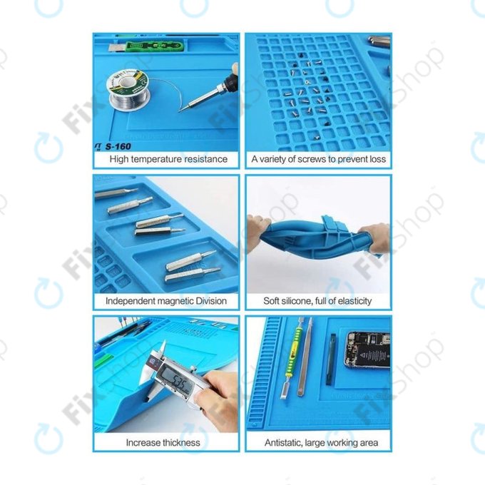 Coussinet en silicone antistatique et résistant à la chaleur ESD - 45 x 30cm