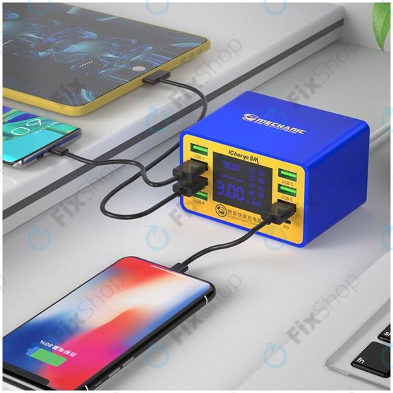 Mechanic iCharge 8M - Station de recharge USB USB-C et USB 3.0