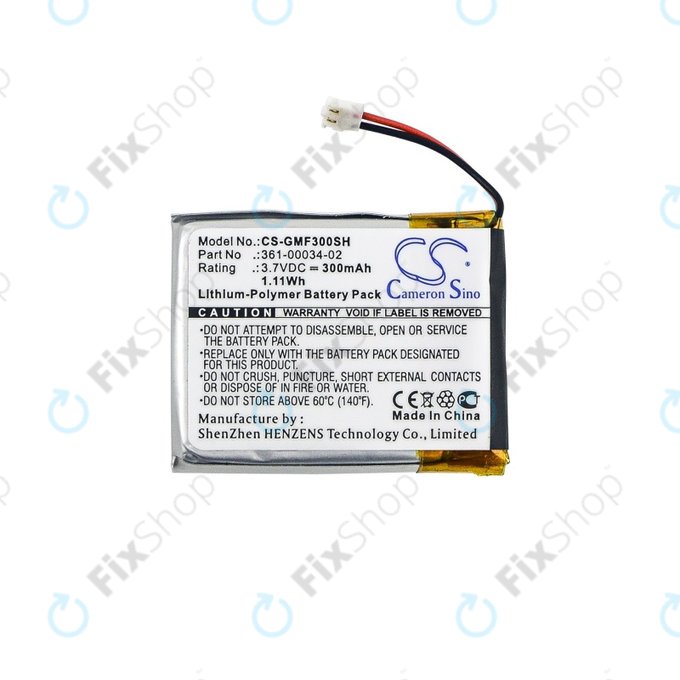 Garmin Fenix 3, 3 HR - Batterie 361-00034-02 300mAh HQ