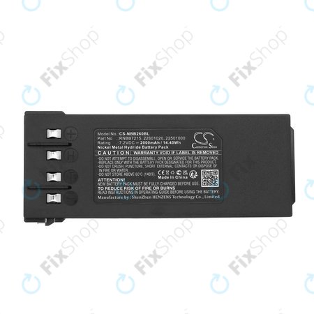 Batterie pour Hiab 077 Hiduo, 088CL, 095, 2000mAh, Ni-MH, 7.2V, RNBB7215, 2.250.1000, HQ