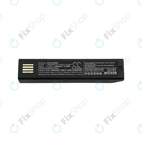 Honeywell 1202g, 1452G, 1472G, 1902GHD/GSR, 1911i, 1981i, 3820/i, 4620, 4820/i, 5620, 6320, 8675i, Xenon 3820/i, 4820/i, 5620, 6320 - Batterie 100000495, S-L-0526-E, 013283 3400mAh HQ
