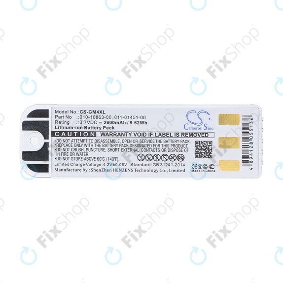 Batterie pour Garmin Zumo 400, 550, 2600mAh, Li-Ion, 3.7V, 010-10863-00, 011-01451-00, HQ