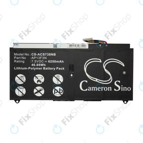 Batterie pour Acer Aspire S7, 6250mAh, Li-Pol, 7.5V, AP13F3N, HQ